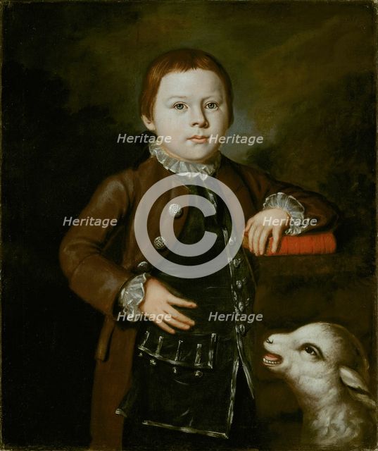 Boy of Hallett Family with Lamb, 1766/76. Creator: Unknown.