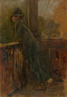 Boy on the Porch, 1895-1900. Creator: Ladislav Mednyanszky