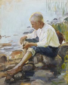 Boy on the Shore, 1891-1893. Creator: Pekka Halonen