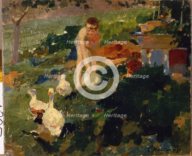  'Boy at river' by Josep Navarro Llorens.