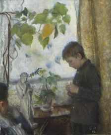 Boy at the window, 1892. Creator: Charlotte Mannheimer
