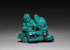 Boy and Dog, 15th Century. Creator: Unknown