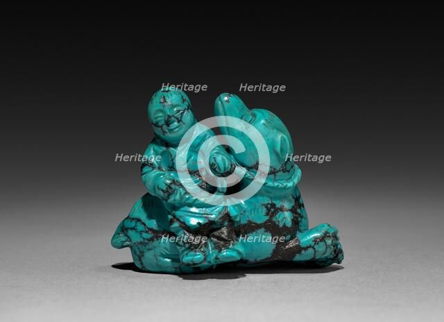 Boy and Dog, 15th Century. Creator: Unknown.