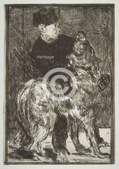 Boy and Dog, 1862. Creator: Edouard Manet.