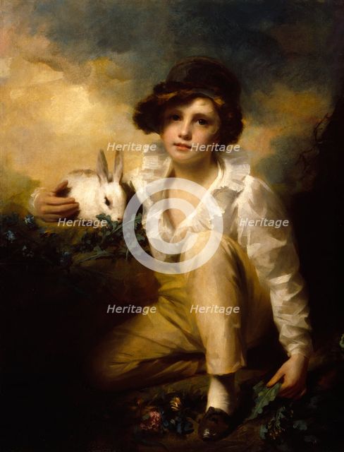Boy and Rabbit, c1814. Creator: Henry Raeburn.