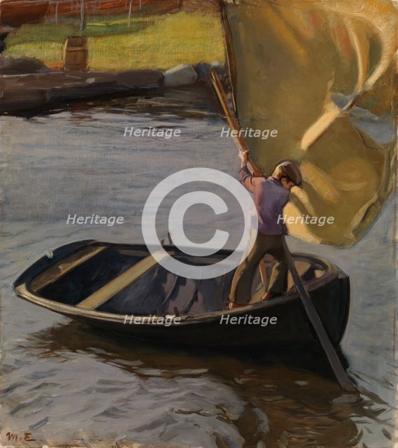 Boy and Sail, 1902. Creator: Magnus Enckell.