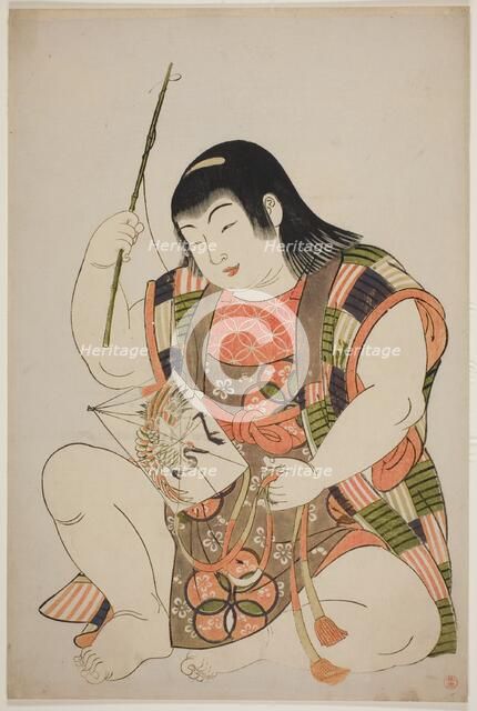 Boy as Hotei, from an untitled series of children as the Seven Gods of Good Fortune, Japan, 1780s. Creator: Kitao Shigemasa.