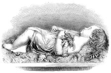 "Boy Asleep", sculpture, by Alexander Munro, in the Royal Academy Exhibition, 1864. Creator: Unknown