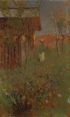 Boy by the Beehouse, 1890-1900. Creator: Ladislav Mednyanszky