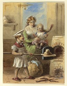 Boy Baking Bread, n.d. Creator: Hablot Knight Browne