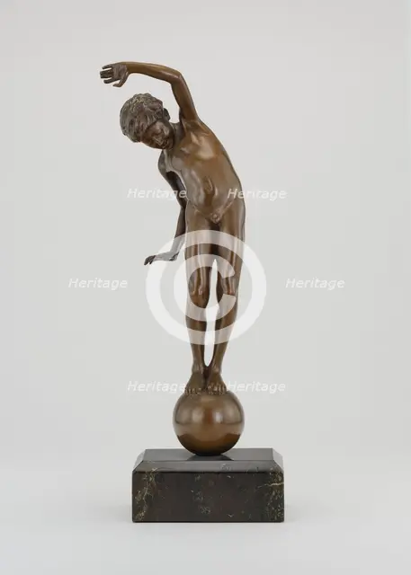 Boy Balancing on a Ball, model 1888, cast probably c. 1905. Creator: Johannes Götz.