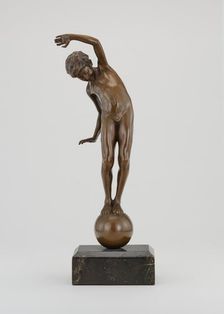 Boy Balancing on a Ball, model 1888, cast probably c. 1905. Creator: Johannes Götz