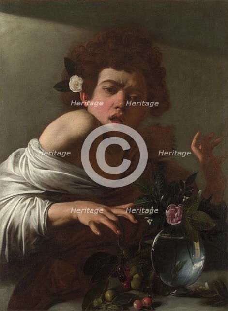 Boy bitten by a Lizard, ca 1595. Artist: Caravaggio, Michelangelo (1571-1610)