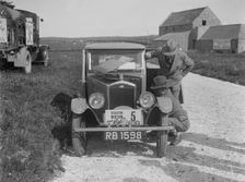 Boy Blue 2 Wolseley Hornet saloon of DEM Douglas-Morris, B&HMC Brighton Motor Rally, 1930. Artist: Bill Brunell