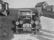 Boy Blue 2 Wolseley Hornet saloon of DEM Douglas-Morris, B&HMC Brighton Motor Rally, 1930. Artist: Bill Brunell
