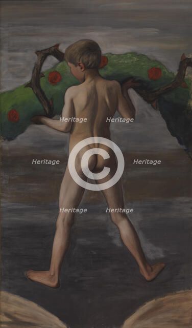 Boy Carrying the Garland of Life, 1905. Creator: Hugo Simberg.