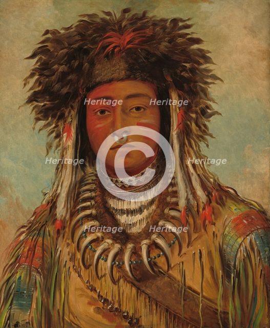 Boy Chief - Ojibbeway, 1843. Creator: George Catlin.