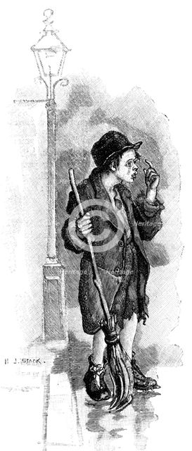 Boy crossing sweeper, 1893. Artist: Unknown