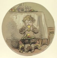 Boy Eating Fruit, n.d. Creator: Hablot Knight Browne