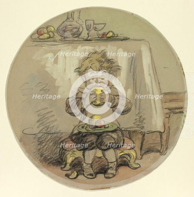 Boy Eating Fruit, n.d. Creator: Hablot Knight Browne.