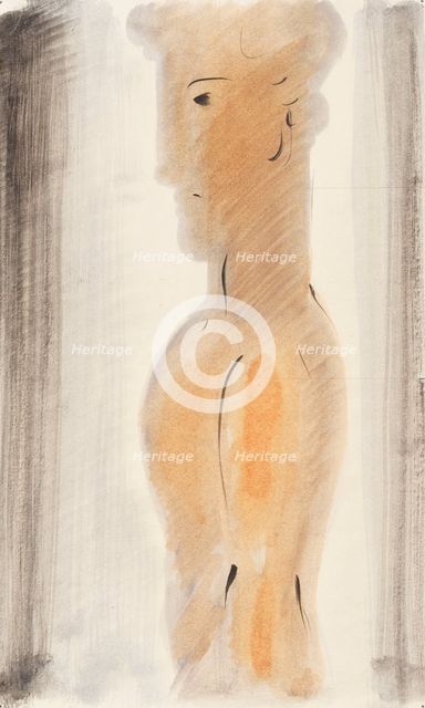 Boy Figure Side View, c1930. Creator: Schlemmer, Oskar (1888-1943).
