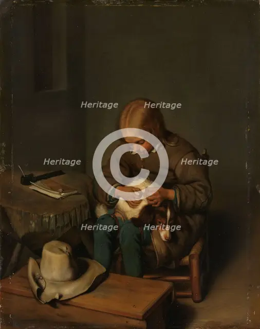 Boy Fleaing a Dog, after 1728. Creator: Unknown.