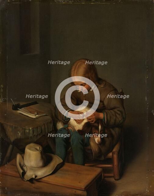 Boy Fleaing a Dog, after 1728. Creator: Unknown.