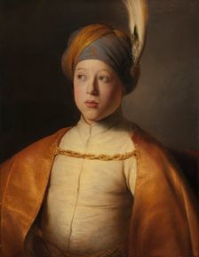 Boy in a Cape and Turban (Portrait of Prince Rupert of the Palatinate) , ca 1631. Creator: Lievens, Jan (1607-1674)