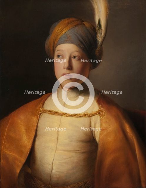 Boy in a Cape and Turban (Portrait of Prince Rupert of the Palatinate) , ca 1631. Creator: Lievens, Jan (1607-1674).