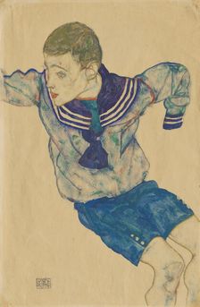Boy in a Sailor Suit, 1914. Creator: Schiele, Egon (1890-1918)