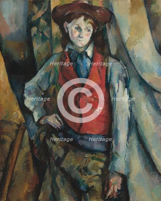 Boy in a Red Waistcoat, 1888-1890. Creator: Paul Cezanne.