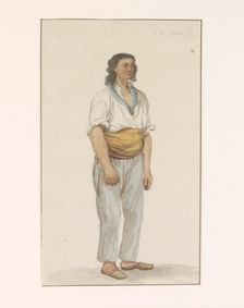 Boy in an inn in Malta, 1778. Creator: Louis Ducros
