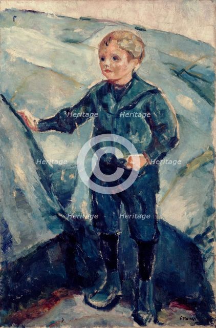 Boy in Blue, c1900. Creator: Edvard Munch.
