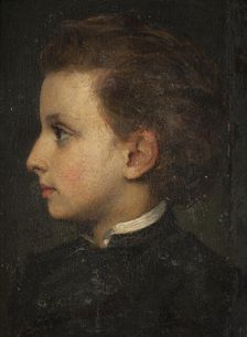 Boy in profile. Study, late 19th century. Creator: Edvard Perseus