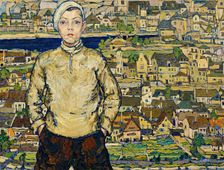 Boy in the landscape, 1935. Creator: Karl Suschnik