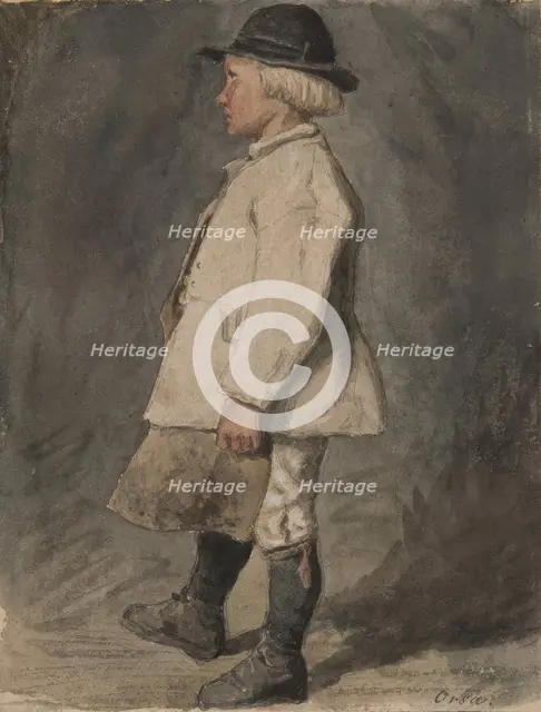 Boy in white shirt, 1865-1890. Creator: Carl Gustaf Hellqvist.
