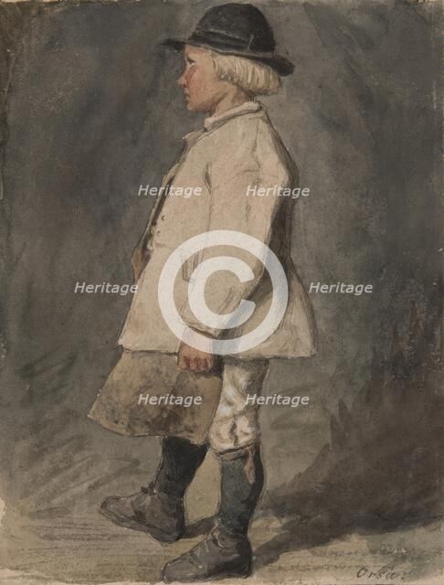 Boy in white shirt, 1865-1890. Creator: Carl Gustaf Hellqvist.