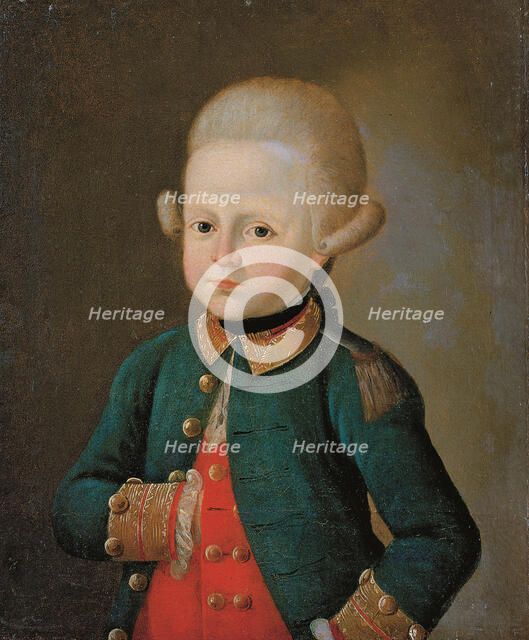 Boy Lance Corporal of the Preobrazhensky Regiment, End 1760s. Artist: Anonymous  