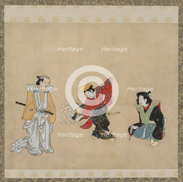 Boy performing a Narihira Dance, Edo period, late 17th century. Creator: Unknown.