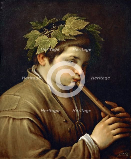 Boy playing the Flute.