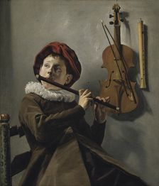 Boy playing the Flute, early 1630s. Creator: Judith Leyster