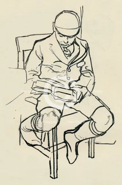 'Boy Reading', c1900. Artist: Warwick Reynolds.