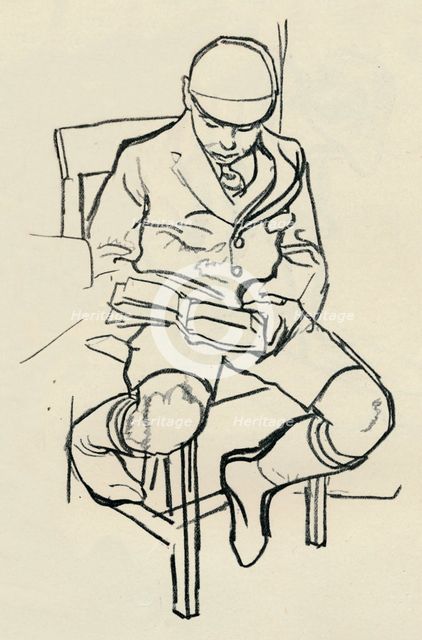 'Boy Reading', c1900. Artist: Warwick Reynolds.
