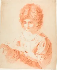 Boy Reading, n.d. Creator: Unknown
