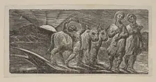 Boy Returning Joyfully, with Plough and Oxen, from Thornton's Pastorals of Virgil, 1821. Creator: William Blake