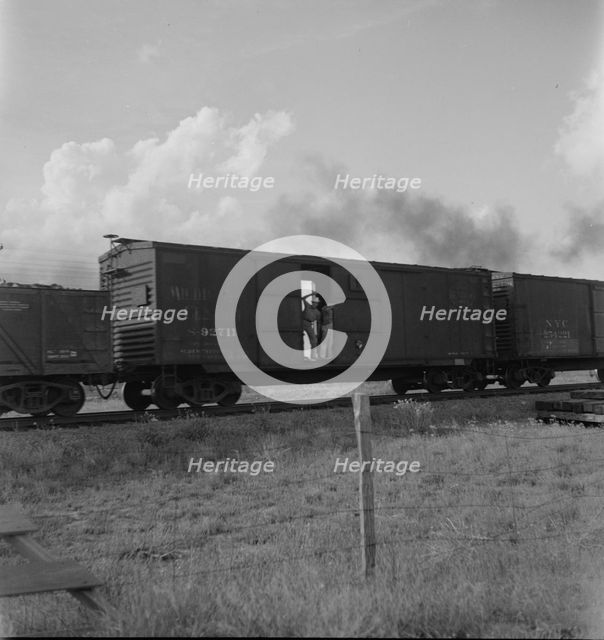 Boy riding freight, West Texas, 1937. Creator: Dorothea Lange.