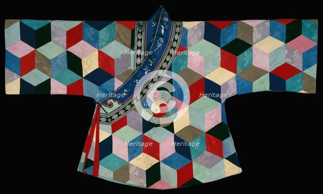 Boy's Baijia Pao ("One Hundred Household" Robe), China, Qing dynasty (1644-1911), 1850/1900. Creator: Unknown.