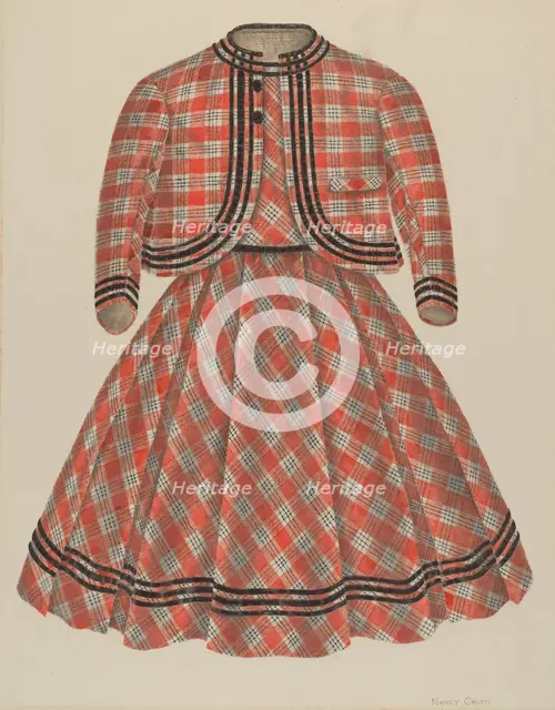 Boy's Dress and Jacket, c. 1940. Creator: Nancy Crimi.