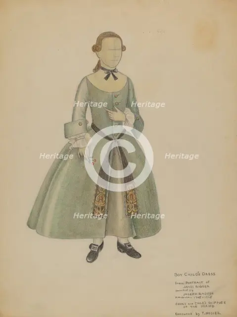 Boy's Dress, c. 1936. Creator: Tabea Hosier.