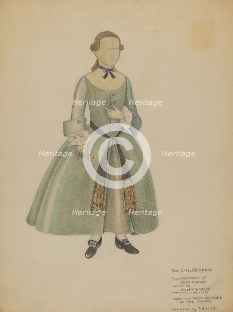 Boy's Dress, c. 1936. Creator: Tabea Hosier.